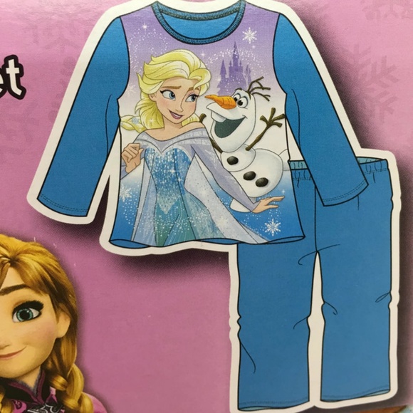 Disney Frozen Toddler Girls Flannel Pajamas Sz 2T - Picture 2 of 3